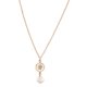Cream Pearl Pendant Layered Necklace