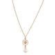 Cream Pearl Pendant Layered Necklace