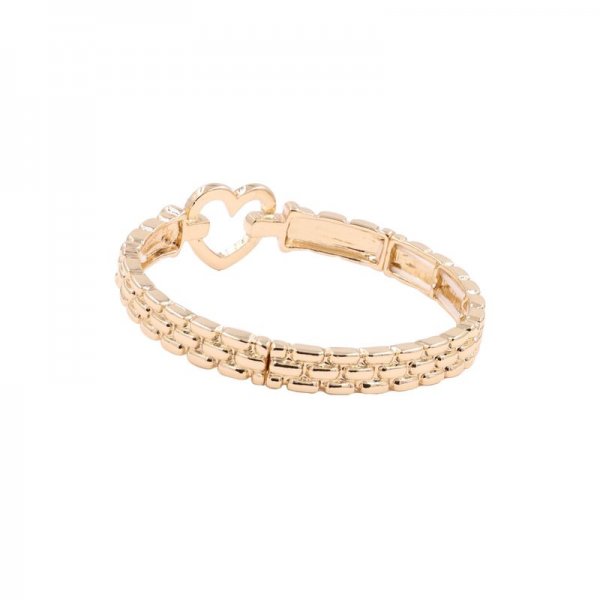 Rhinestone Heart Stretch Bracelet
