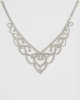 Silver Multi Crystal Layer Necklace