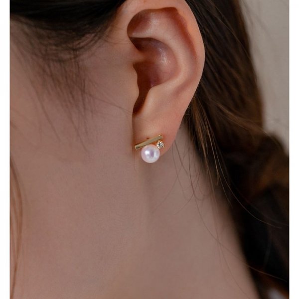 925 Sterling zinc Pearl Stud Earrings