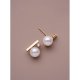 925 Sterling zinc Pearl Stud Earrings