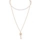 Cream Pearl Pendant Layered Necklace