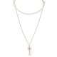 Cream Pearl Pendant Layered Necklace